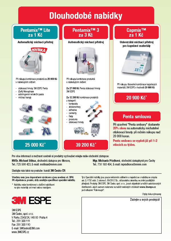 3M ESPE Speciální nabídky jaro 2015