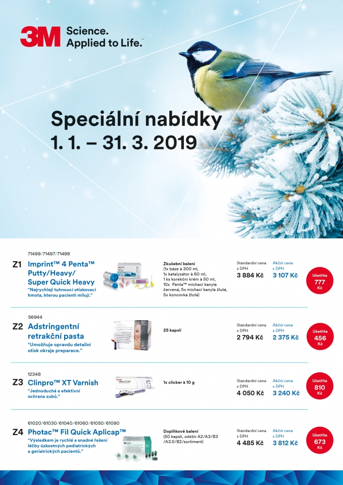 Speciální nabídky 1. 1. – 31. 3. 2019