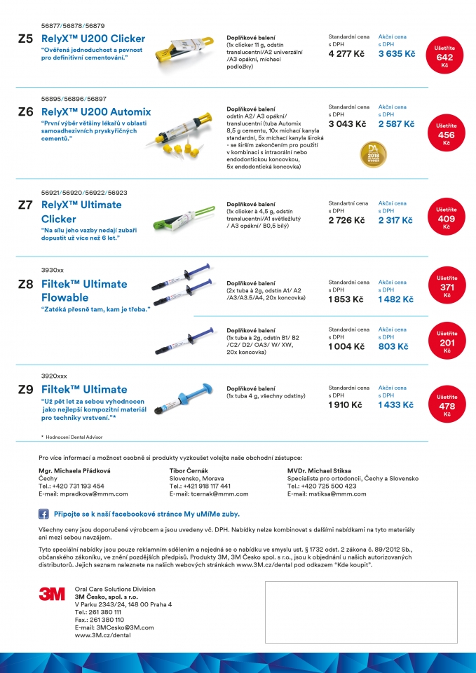 Speciální nabídky 1. 1. – 31. 3. 2019