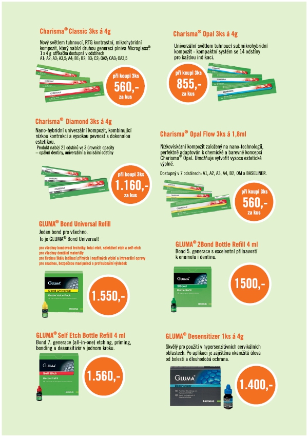 Heraeus Kulzer speciální nabídka pro ordinace – JARO/LÉTO 2016