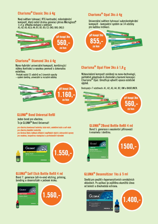 Heraeus Kulzer speciální nabídka pro ordinace – PODZIM/ZIMA 2016