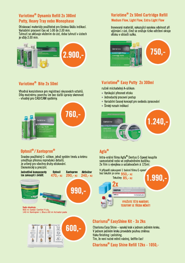 Heraeus Kulzer speciální nabídka pro ordinace – PODZIM/ZIMA 2016