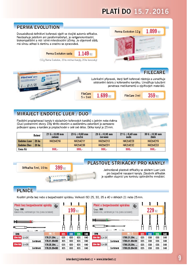 INTERDENT – INTERAKCE ORDINACE 1/2016