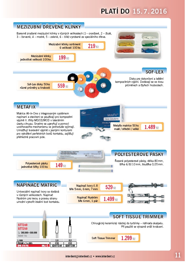 INTERDENT – INTERAKCE ORDINACE 1/2016