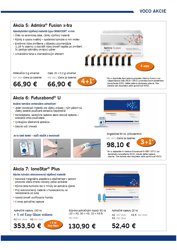 Jarné / letné akcie firmy VOCO pre Slovensko